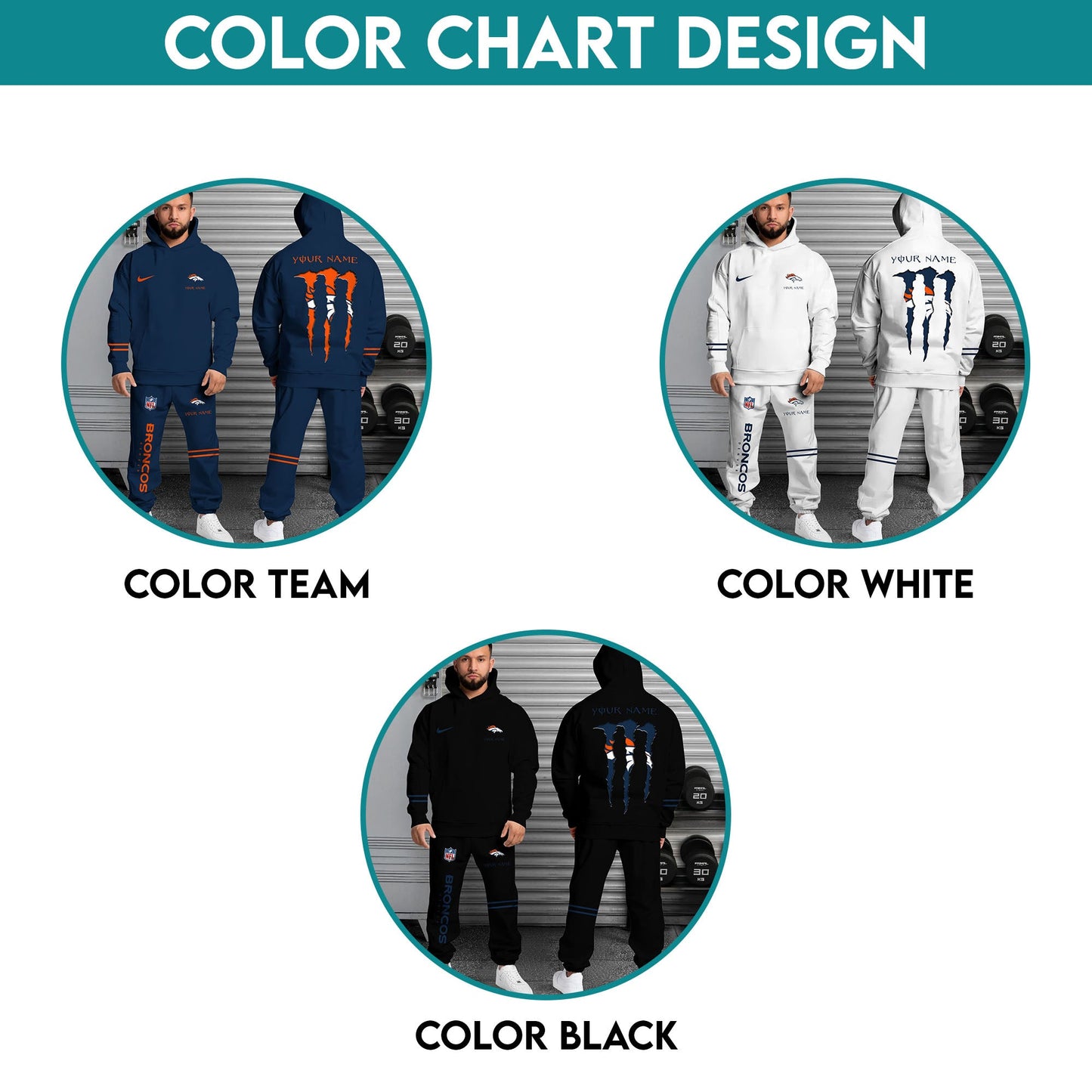 Denver Broncos Combo Custom Hoodie And Sweatpants, Gift For Sport Fans ETRG-62589