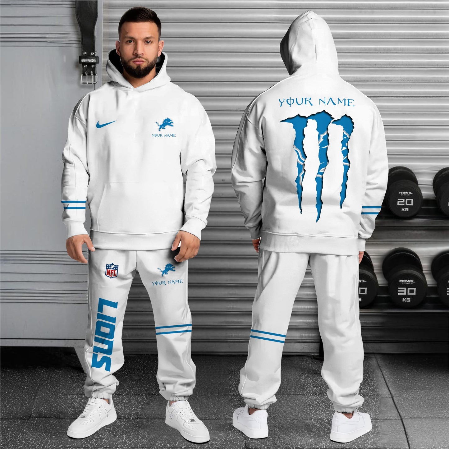 Detroit Lions Combo Custom Hoodie And Sweatpants, Gift For Sport Fans ETRG-62589