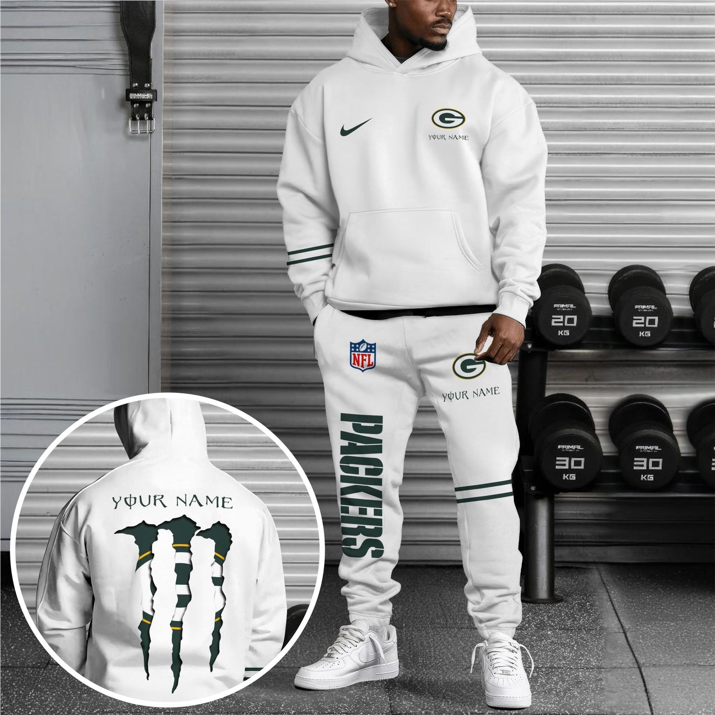 Green Bay Packers Combo Custom Hoodie And Sweatpants, Gift For Sport Fans ETRG-62589