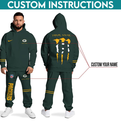 Green Bay Packers Combo Custom Hoodie And Sweatpants, Gift For Sport Fans ETRG-62589