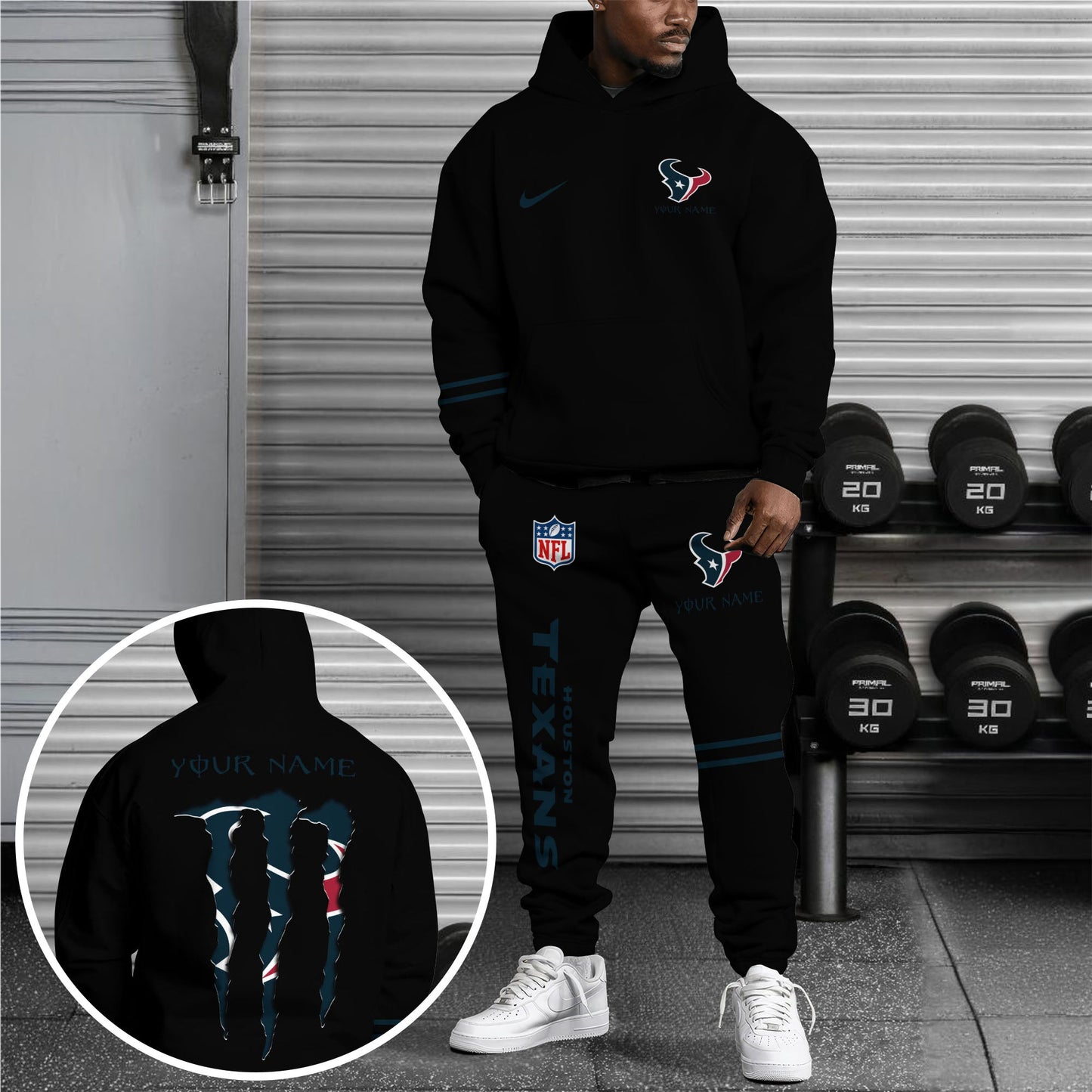 Houston Texans Combo Custom Hoodie And Sweatpants, Gift For Sport Fans ETRG-62589