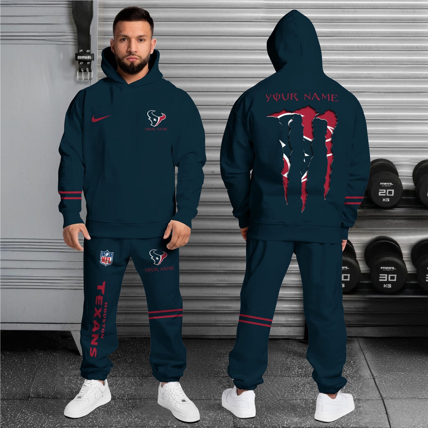 Houston Texans Combo Custom Hoodie And Sweatpants, Gift For Sport Fans ETRG-62589