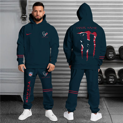 Houston Texans Combo Custom Hoodie And Sweatpants, Gift For Sport Fans ETRG-62589