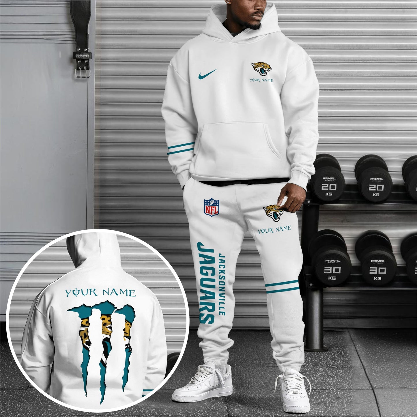 Jacksonville Jaguars Combo Custom Hoodie And Sweatpants, Gift For Sport Fans ETRG-62589