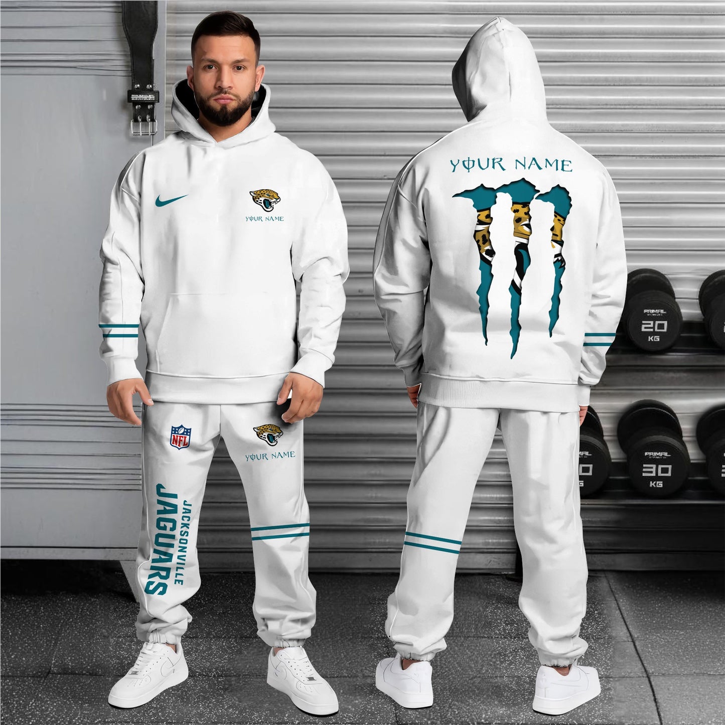 Jacksonville Jaguars Combo Custom Hoodie And Sweatpants, Gift For Sport Fans ETRG-62589