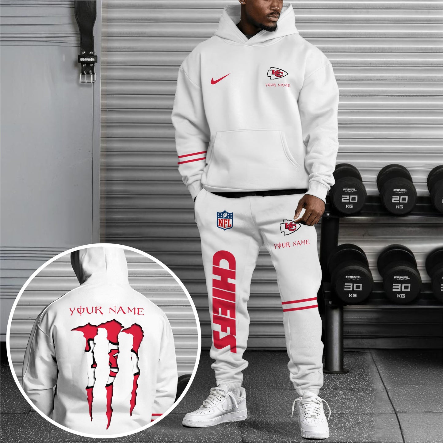 3 Best Selling Kansas City Chiefs Combo Custom Hoodie And Sweatpants, Gift For Sport Fans ETRG-62589