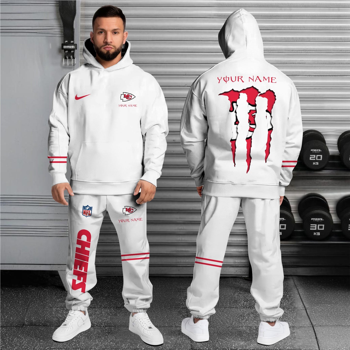 3 Best Selling Kansas City Chiefs Combo Custom Hoodie And Sweatpants, Gift For Sport Fans ETRG-62589