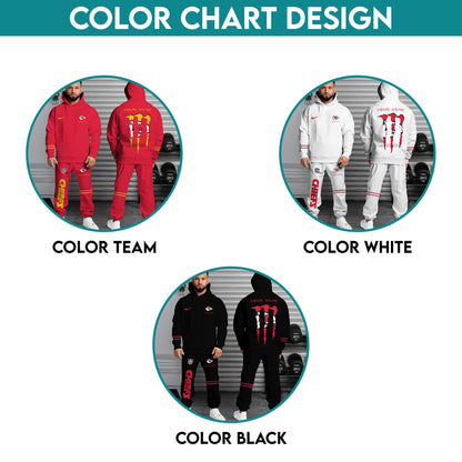 3 Best Selling Kansas City Chiefs Combo Custom Hoodie And Sweatpants, Gift For Sport Fans ETRG-62589