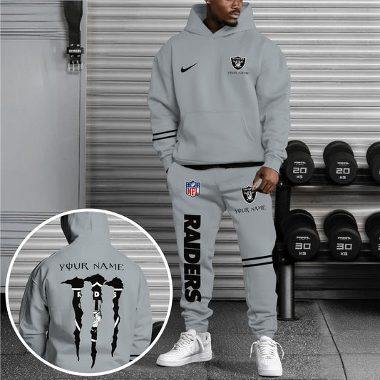 5 Best Selling Las Vegas Raiders Combo Custom Hoodie And Sweatpants, Gift For Sport Fans ETRG-62589