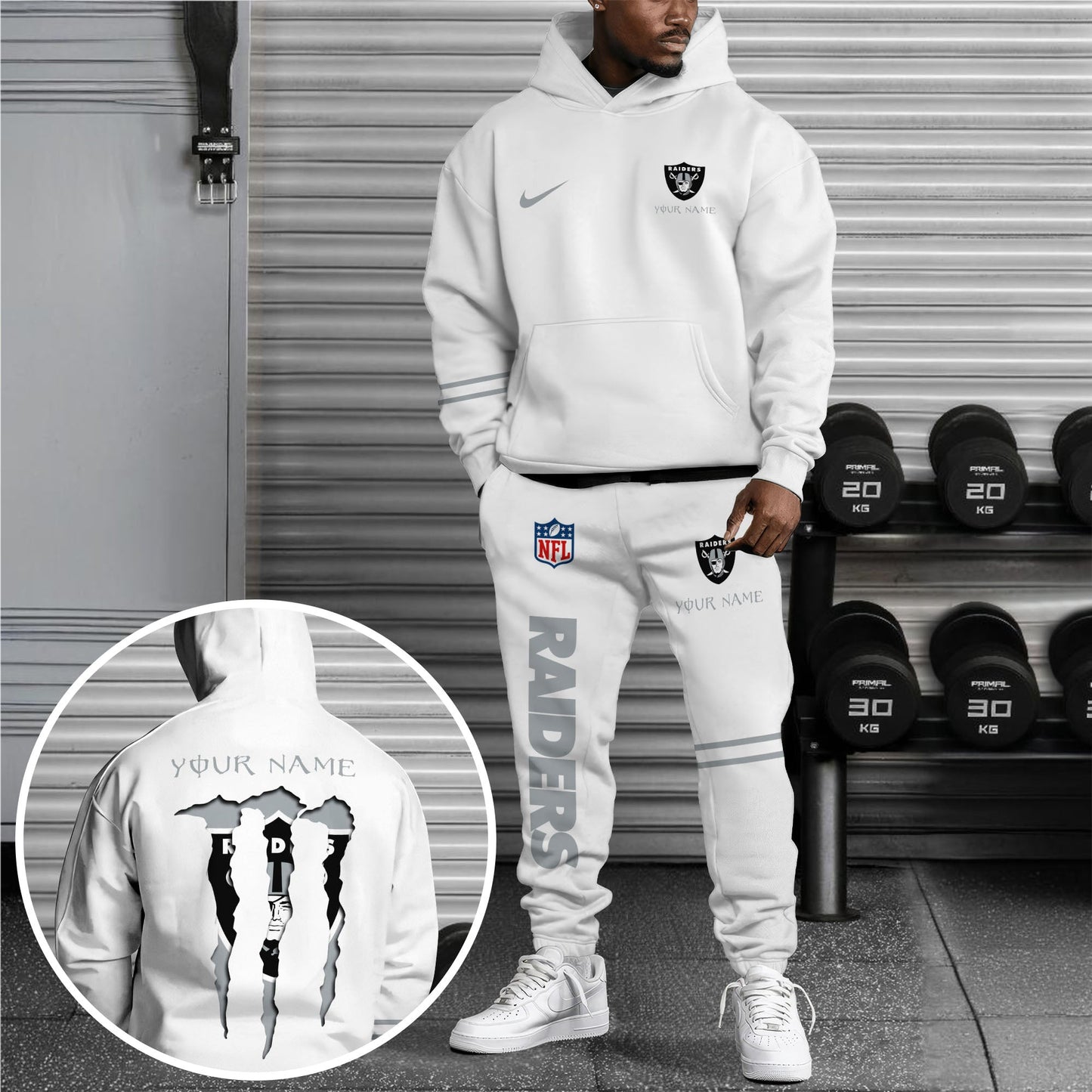 5 Best Selling Las Vegas Raiders Combo Custom Hoodie And Sweatpants, Gift For Sport Fans ETRG-62589