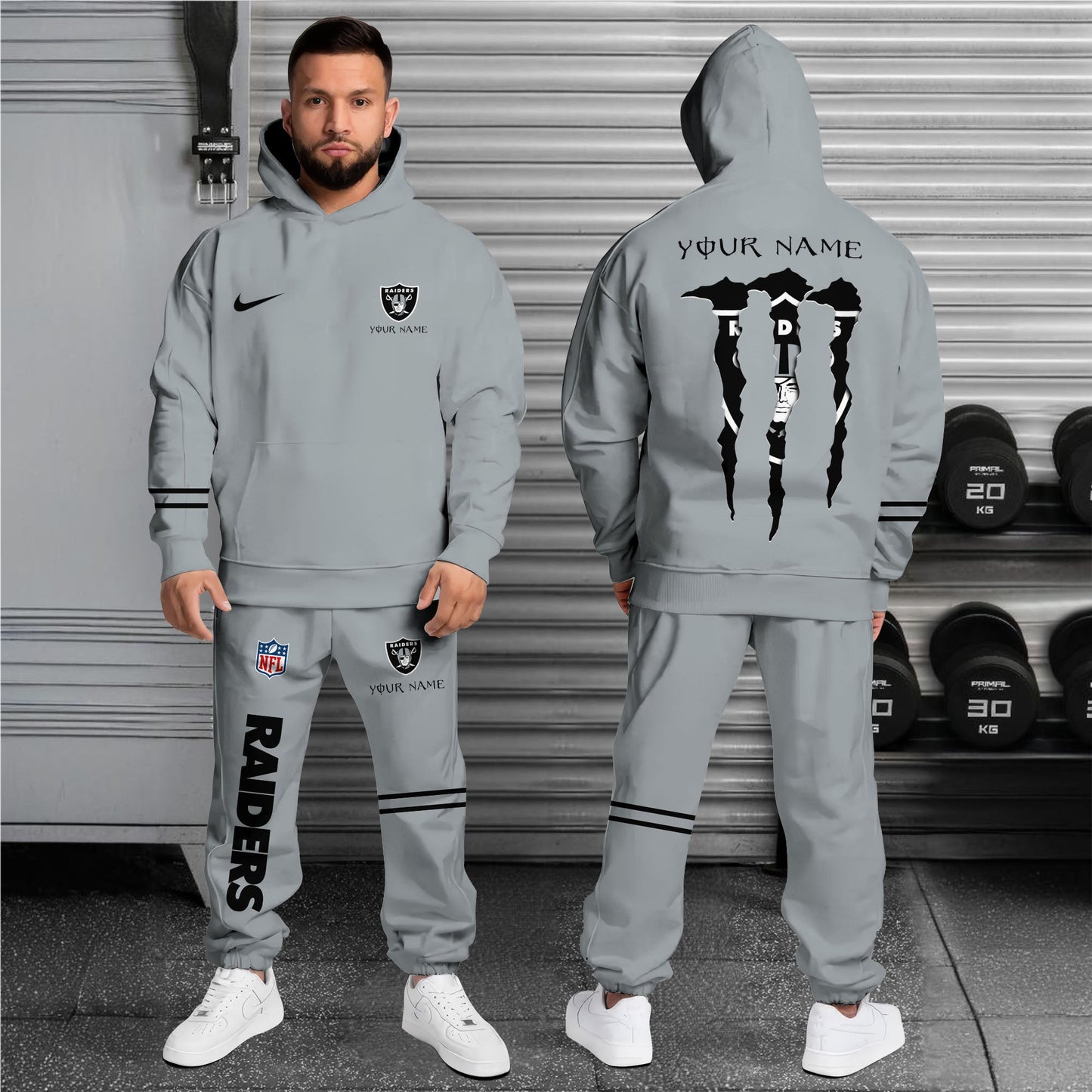 5 Best Selling Las Vegas Raiders Combo Custom Hoodie And Sweatpants, Gift For Sport Fans ETRG-62589