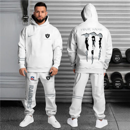 5 Best Selling Las Vegas Raiders Combo Custom Hoodie And Sweatpants, Gift For Sport Fans ETRG-62589