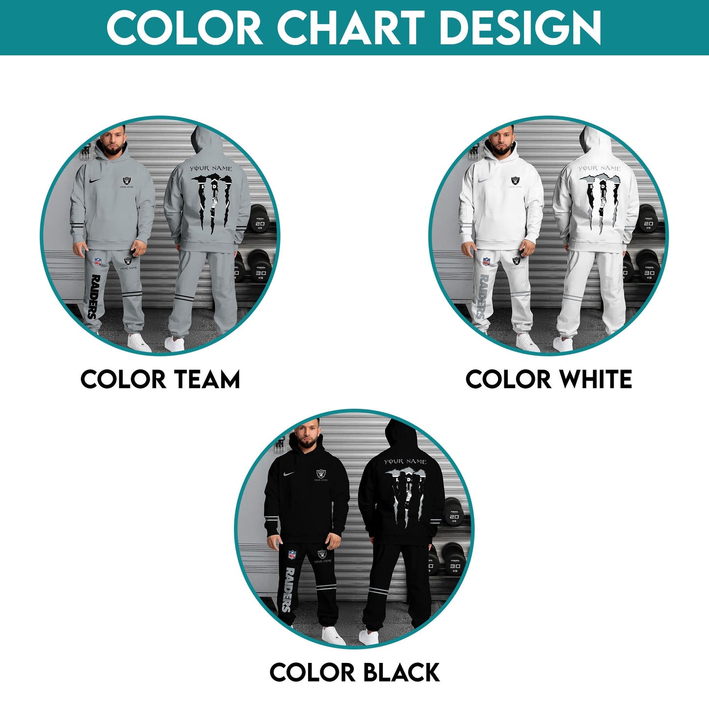 5 Best Selling Las Vegas Raiders Combo Custom Hoodie And Sweatpants, Gift For Sport Fans ETRG-62589