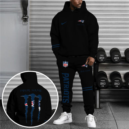 New England Patriots Combo Custom Hoodie And Sweatpants, Gift For Sport Fans ETRG-62589