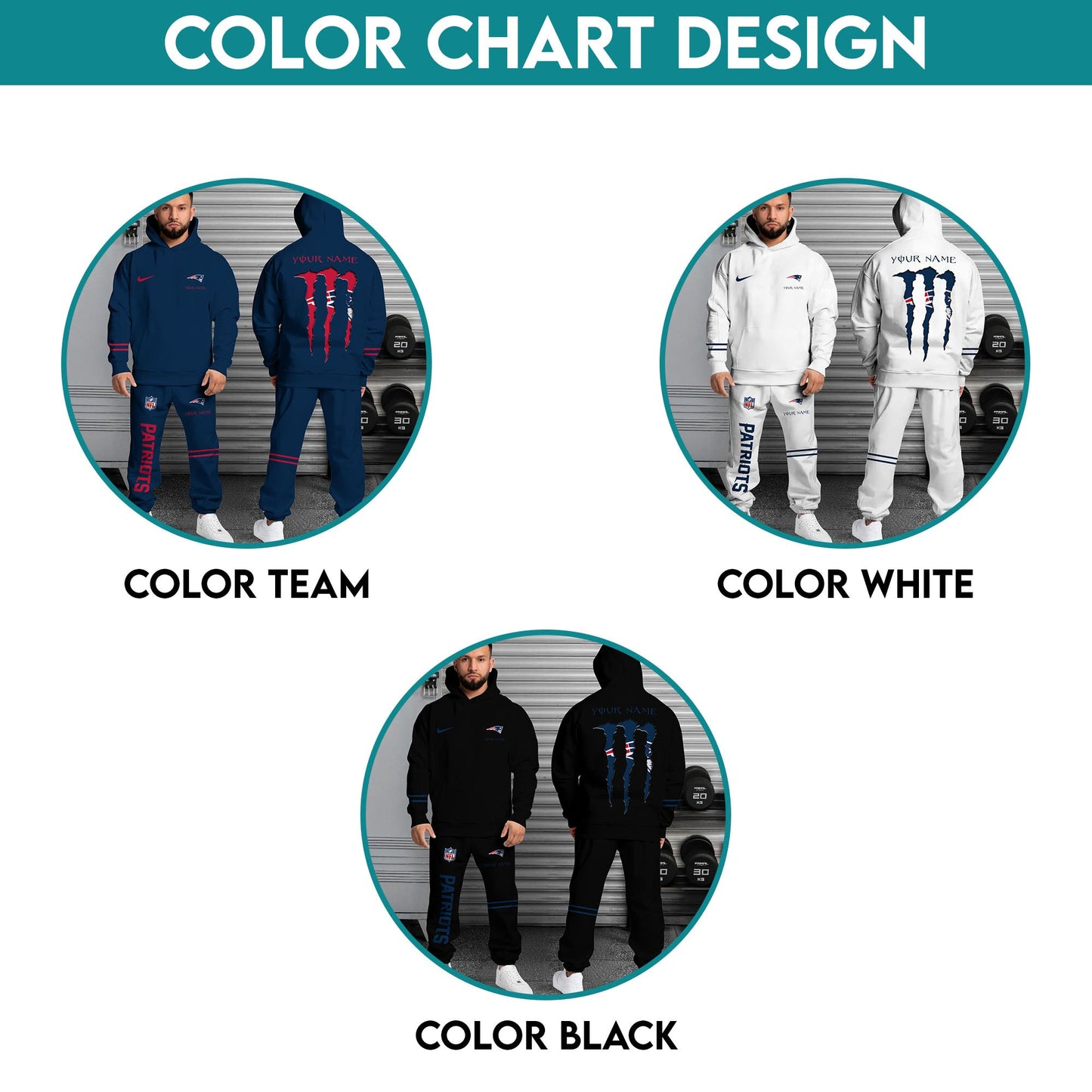 New England Patriots Combo Custom Hoodie And Sweatpants, Gift For Sport Fans ETRG-62589