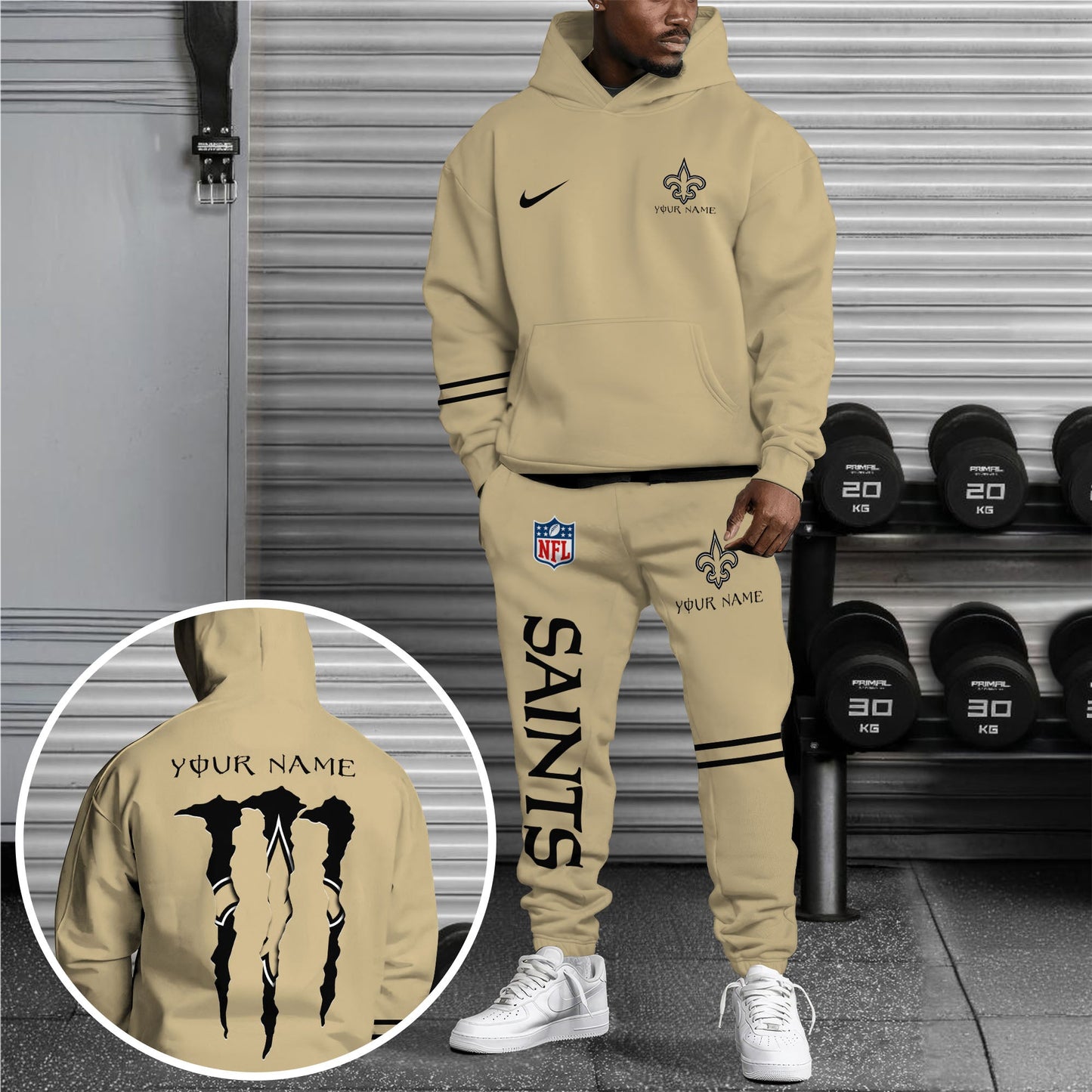 New Orleans Saints Combo Custom Hoodie And Sweatpants, Gift For Sport Fans ETRG-62589