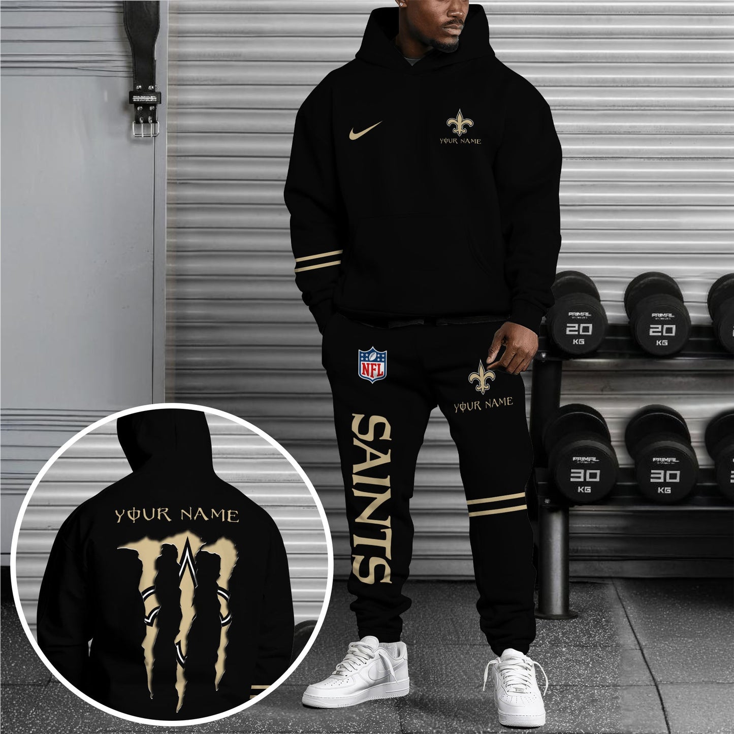 New Orleans Saints Combo Custom Hoodie And Sweatpants, Gift For Sport Fans ETRG-62589