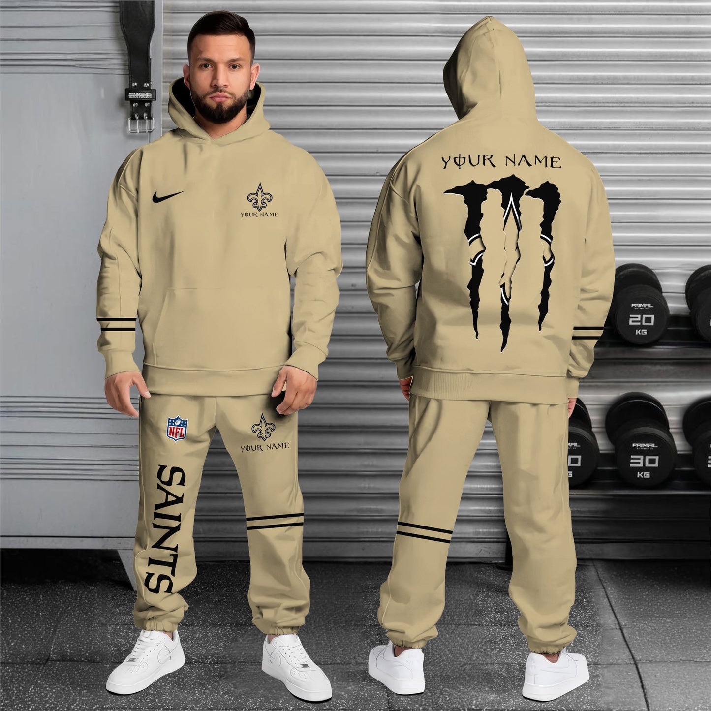 New Orleans Saints Combo Custom Hoodie And Sweatpants, Gift For Sport Fans ETRG-62589