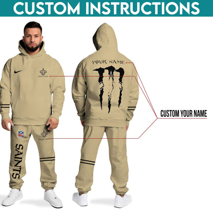 New Orleans Saints Combo Custom Hoodie And Sweatpants, Gift For Sport Fans ETRG-62589
