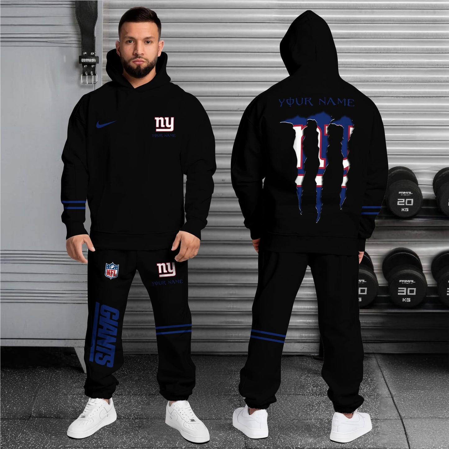 New York Giants Combo Custom Hoodie And Sweatpants, Gift For Sport Fans ETRG-62589