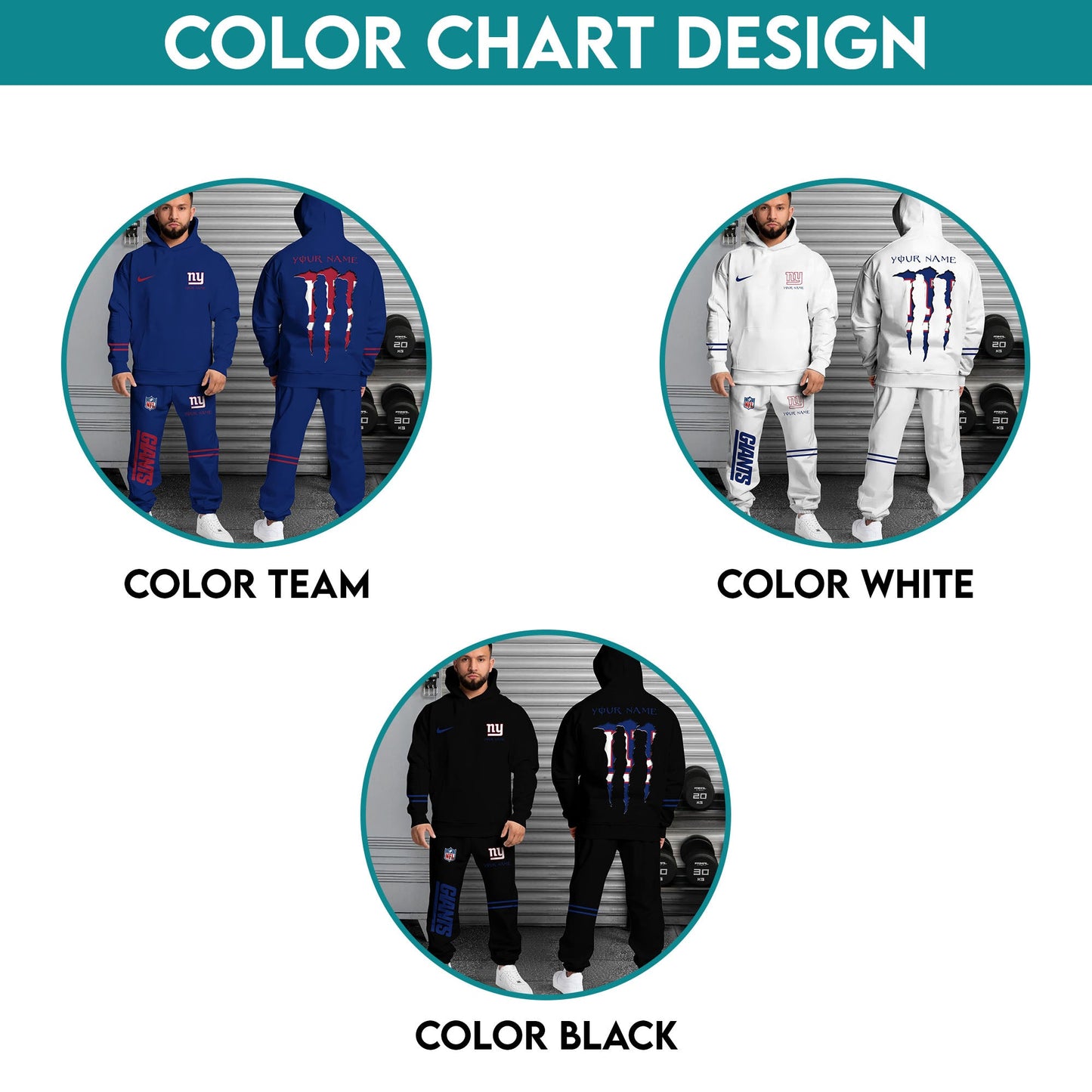 New York Giants Combo Custom Hoodie And Sweatpants, Gift For Sport Fans ETRG-62589