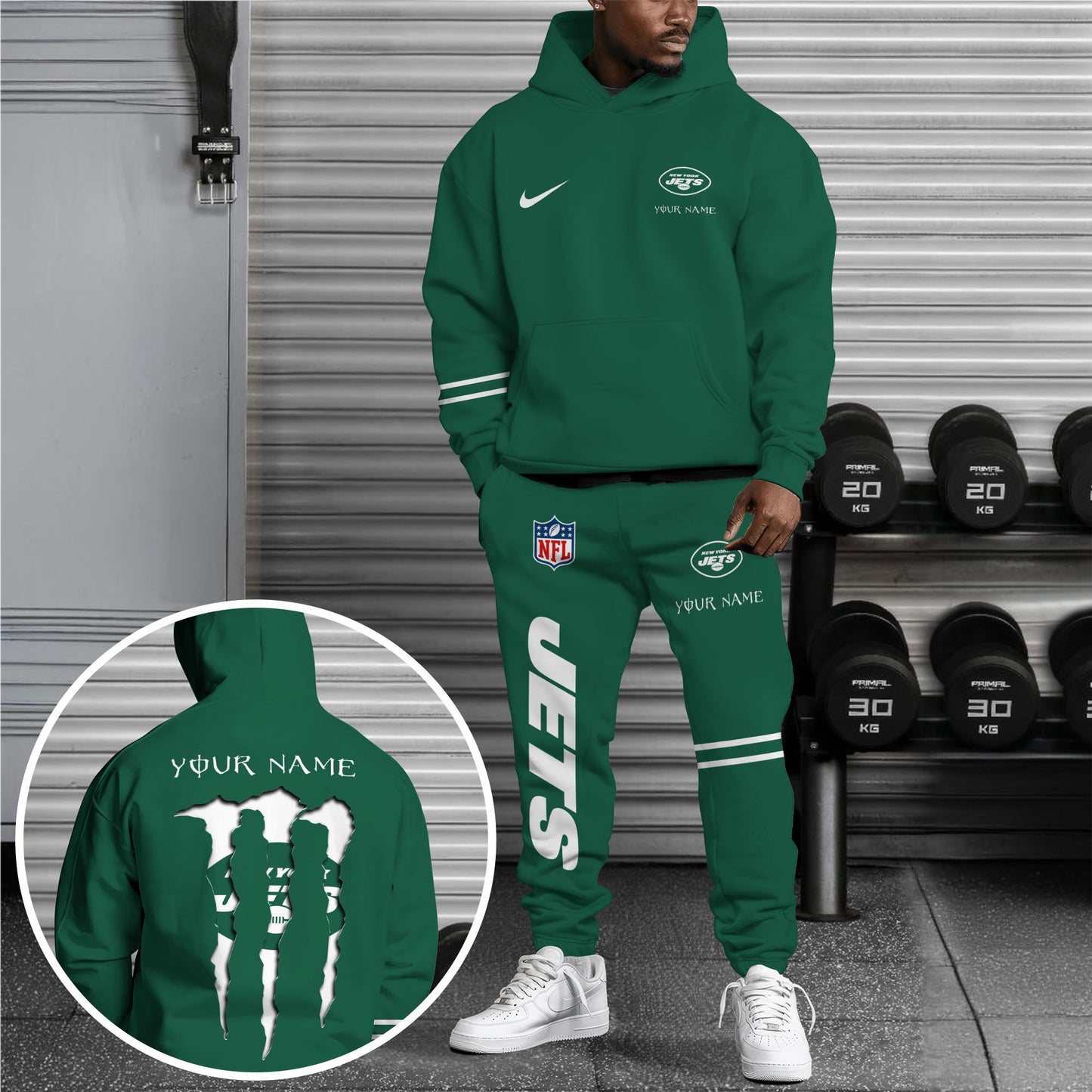 New York Jets Combo Custom Hoodie And Sweatpants, Gift For Sport Fans ETRG-62589