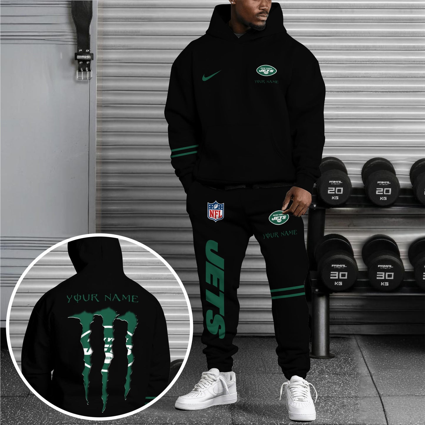 New York Jets Combo Custom Hoodie And Sweatpants, Gift For Sport Fans ETRG-62589