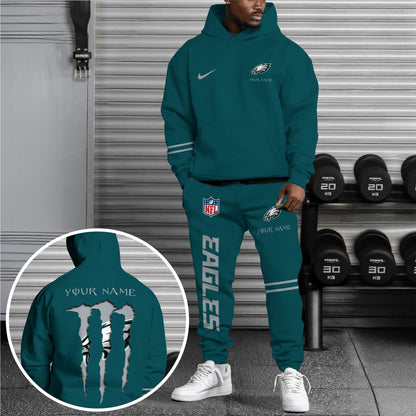 4 Best Selling Philadelphia Eagles Combo Custom Hoodie And Sweatpants, Gift For Sport Fans ETRG-62589