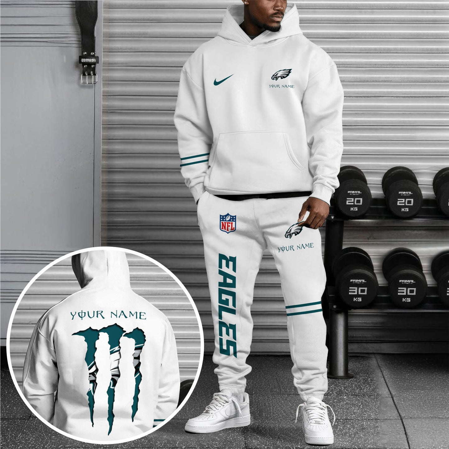4 Best Selling Philadelphia Eagles Combo Custom Hoodie And Sweatpants, Gift For Sport Fans ETRG-62589