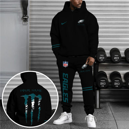 4 Best Selling Philadelphia Eagles Combo Custom Hoodie And Sweatpants, Gift For Sport Fans ETRG-62589
