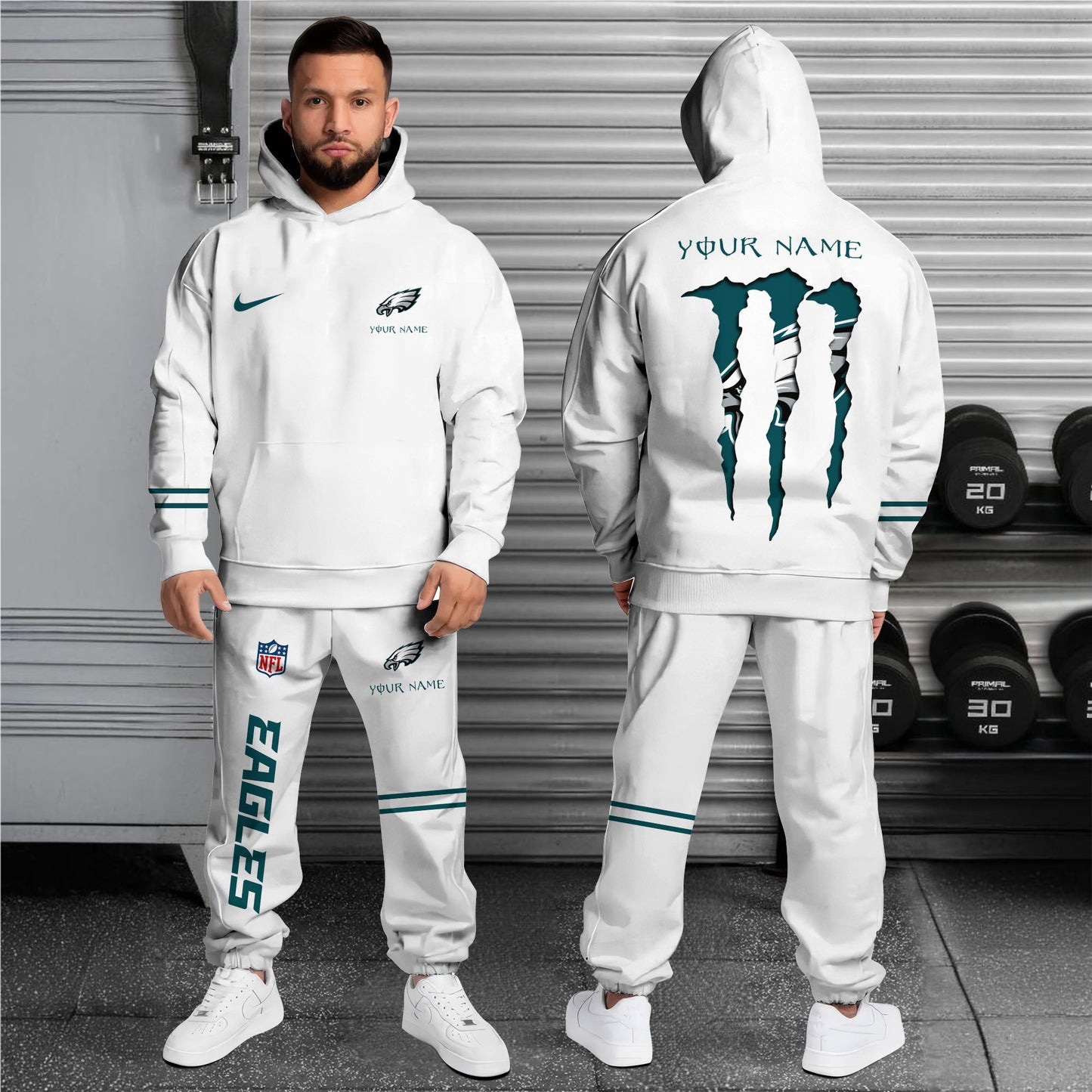 4 Best Selling Philadelphia Eagles Combo Custom Hoodie And Sweatpants, Gift For Sport Fans ETRG-62589