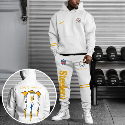 2 Best Selling Pittsburgh Steelers Combo Custom Hoodie And Sweatpants, Gift For Sport Fans ETRG-62589