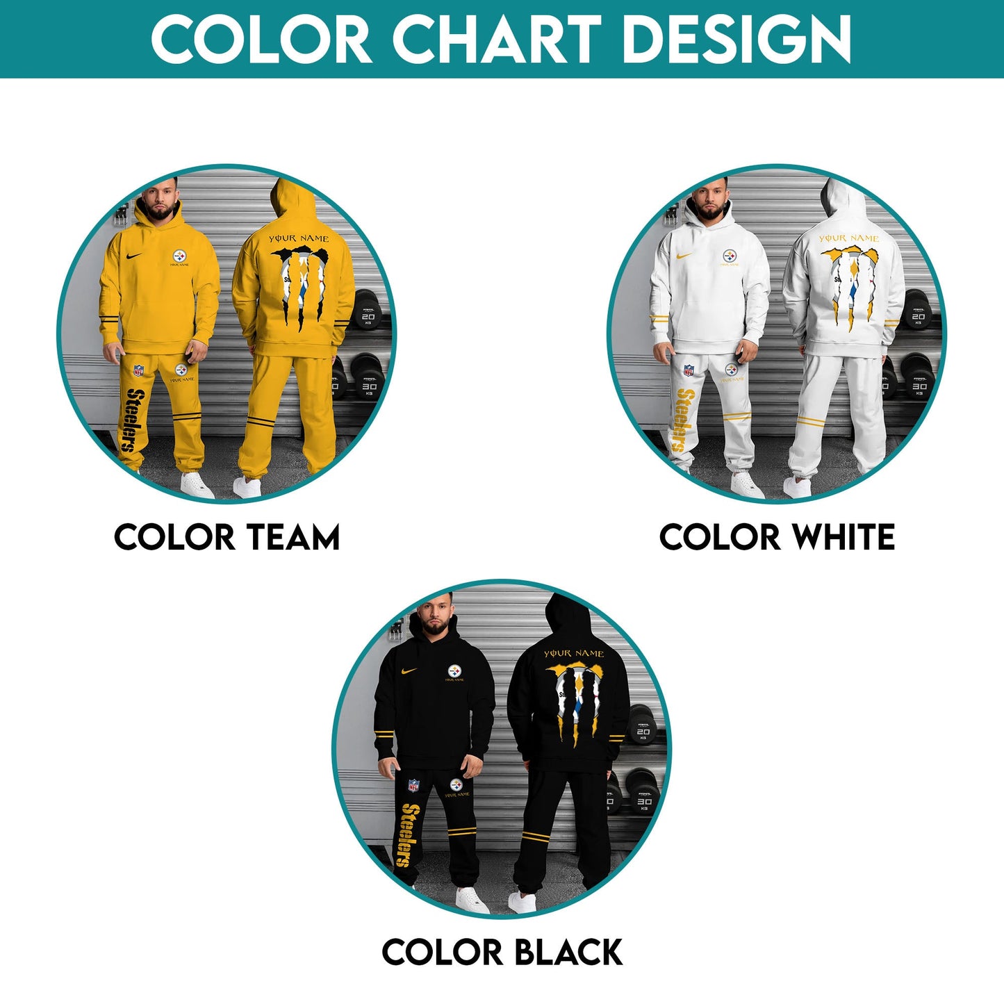 2 Best Selling Pittsburgh Steelers Combo Custom Hoodie And Sweatpants, Gift For Sport Fans ETRG-62589