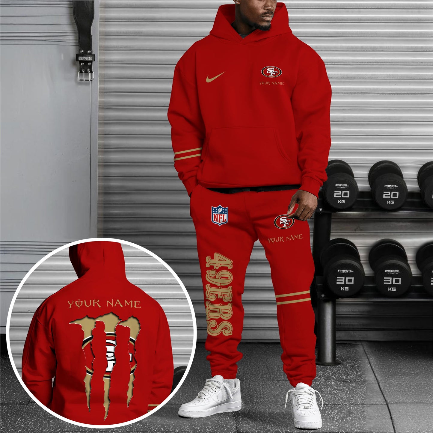 6 Best Selling San Francisco 49ers Combo Custom Hoodie And Sweatpants, Gift For Sport Fans ETRG-62589