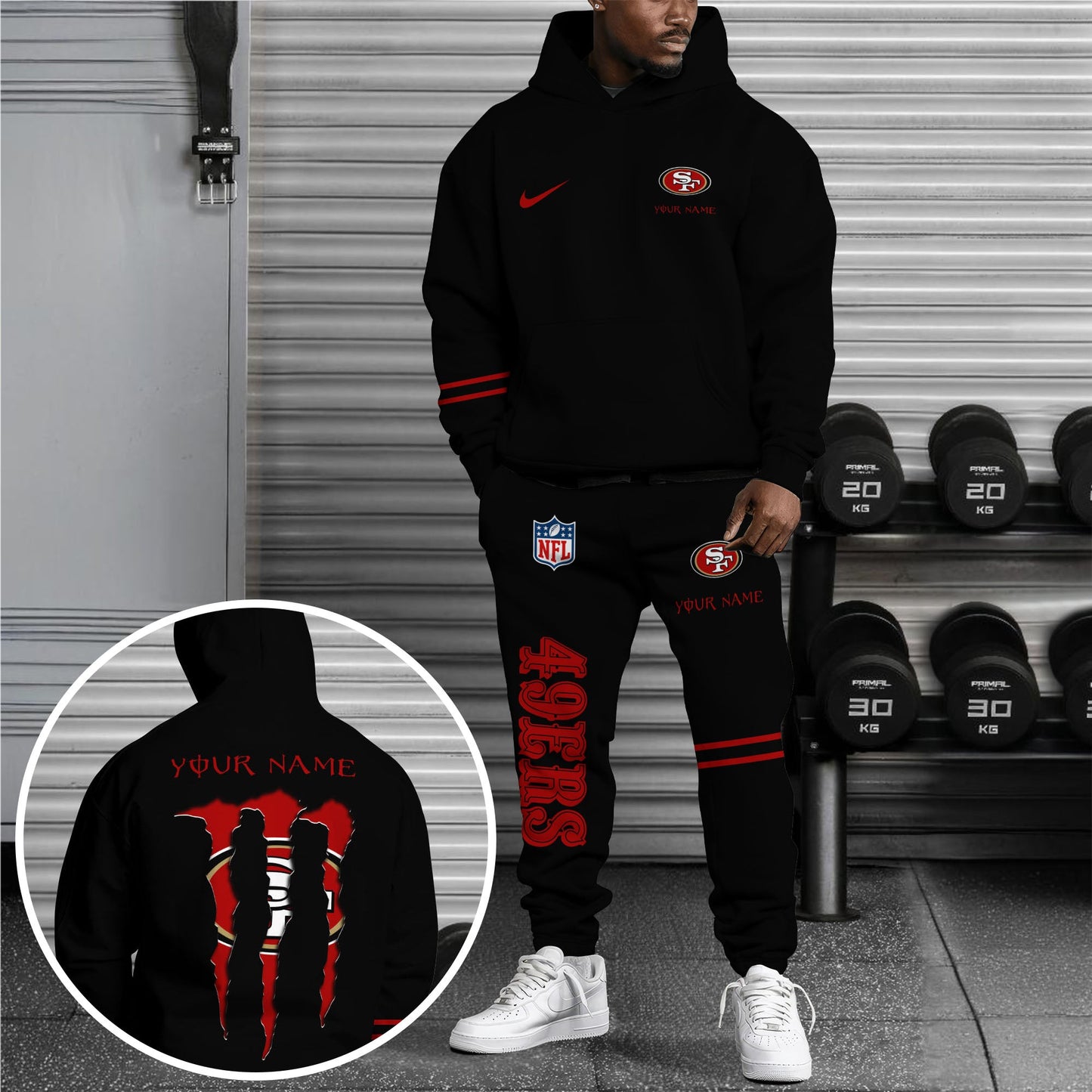 6 Best Selling San Francisco 49ers Combo Custom Hoodie And Sweatpants, Gift For Sport Fans ETRG-62589