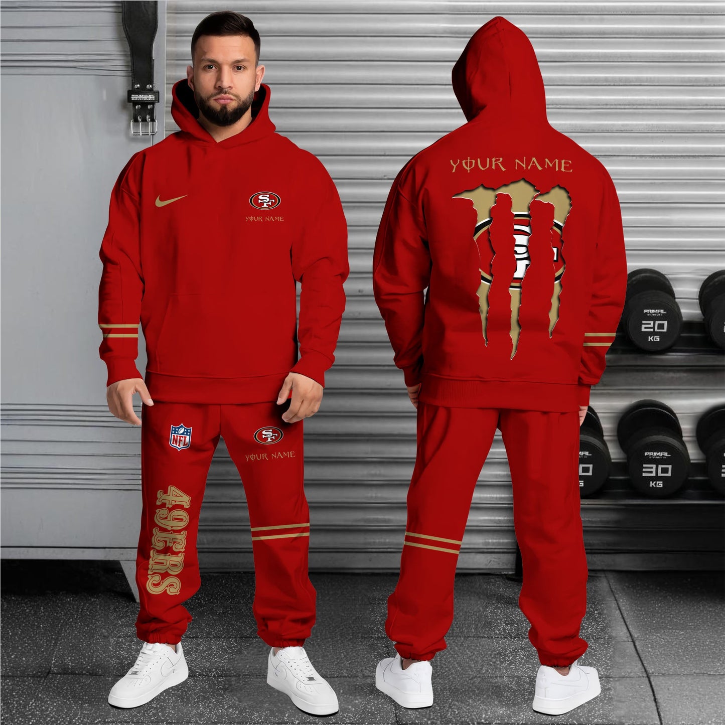 6 Best Selling San Francisco 49ers Combo Custom Hoodie And Sweatpants, Gift For Sport Fans ETRG-62589