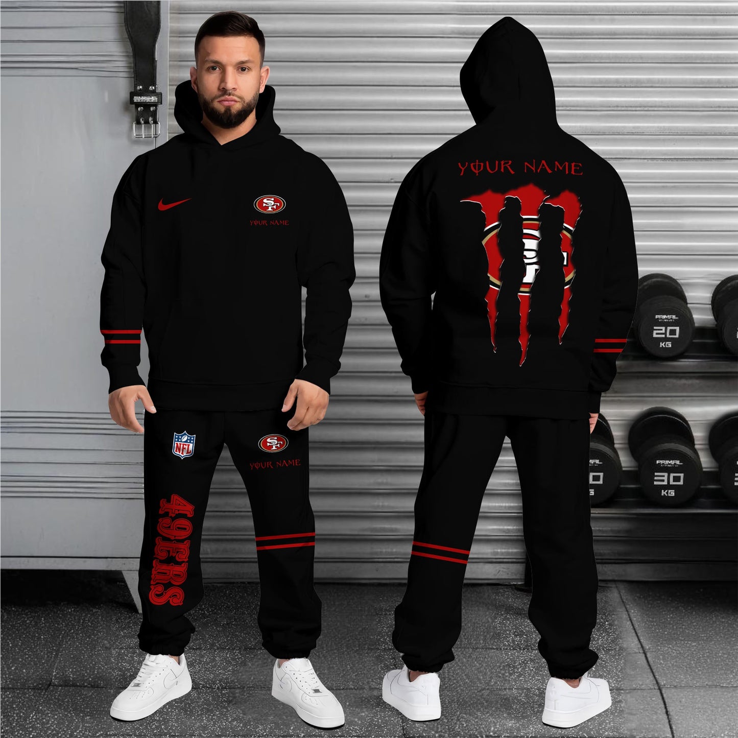 6 Best Selling San Francisco 49ers Combo Custom Hoodie And Sweatpants, Gift For Sport Fans ETRG-62589