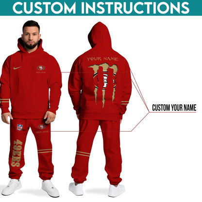 6 Best Selling San Francisco 49ers Combo Custom Hoodie And Sweatpants, Gift For Sport Fans ETRG-62589
