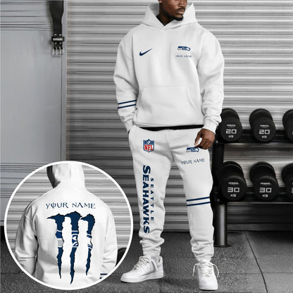 Seattle Seahawks Combo Custom Hoodie And Sweatpants, Gift For Sport Fans ETRG-62589