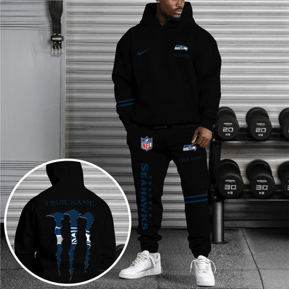 Seattle Seahawks Combo Custom Hoodie And Sweatpants, Gift For Sport Fans ETRG-62589