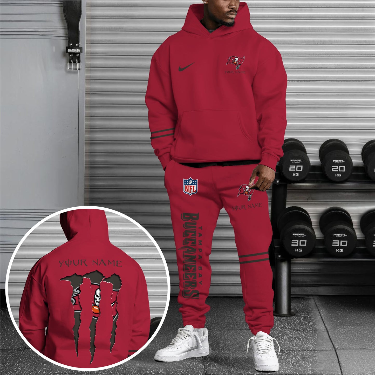 Tampa Bay Buccaneers Combo Custom Hoodie And Sweatpants, Gift For Sport Fans ETRG-62589