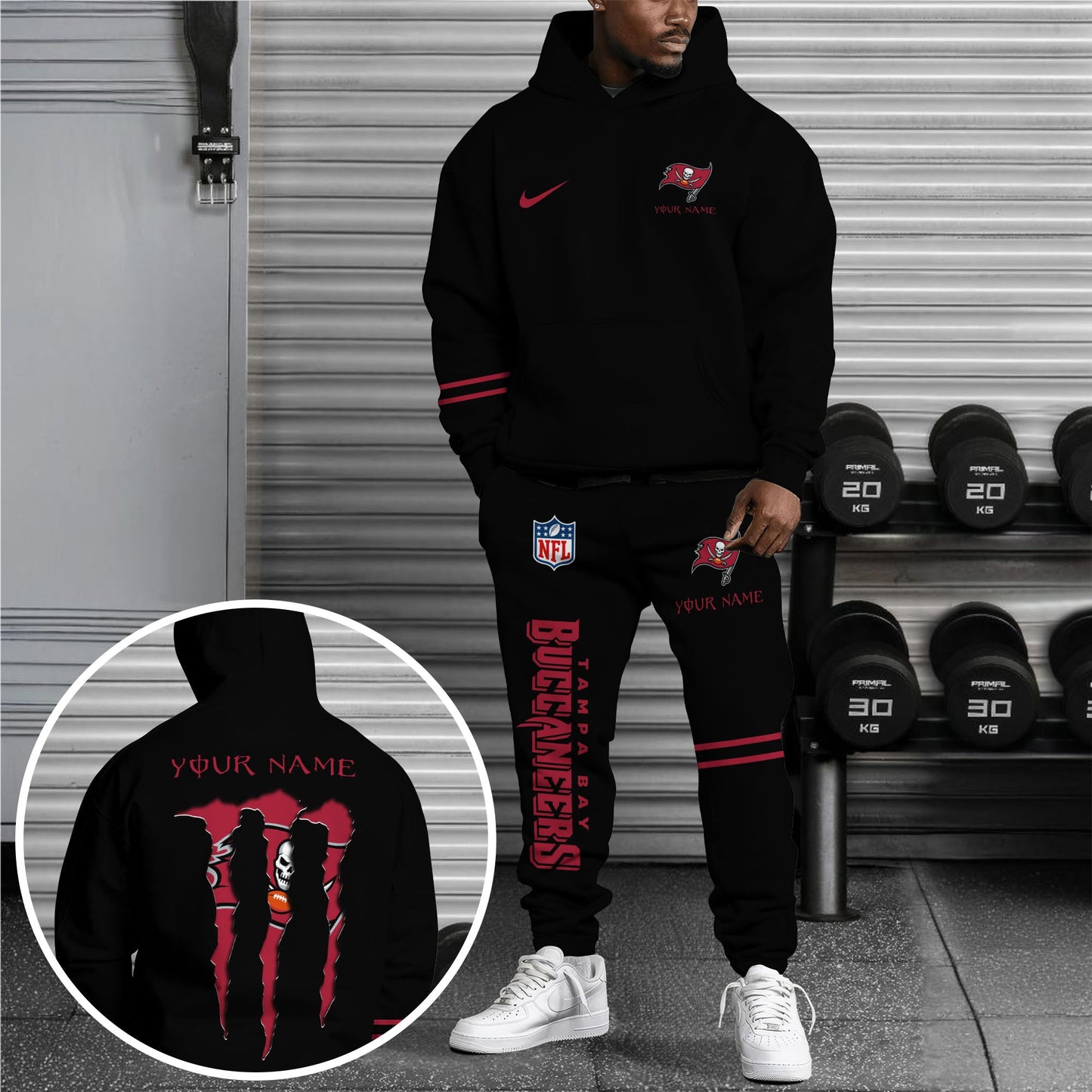 Tampa Bay Buccaneers Combo Custom Hoodie And Sweatpants, Gift For Sport Fans ETRG-62589