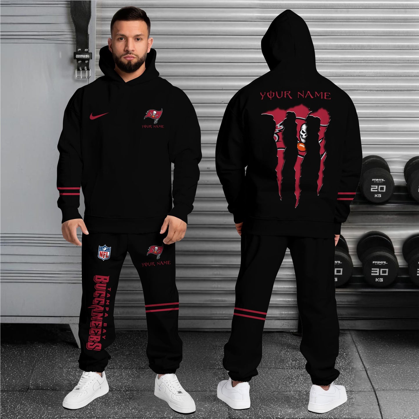 Tampa Bay Buccaneers Combo Custom Hoodie And Sweatpants, Gift For Sport Fans ETRG-62589
