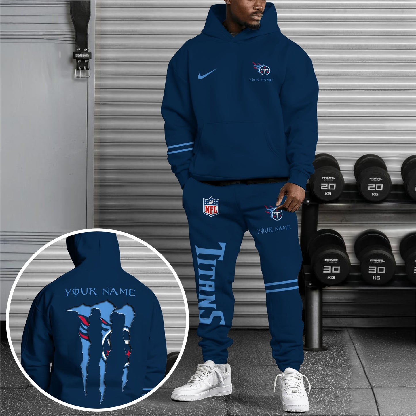 Tennessee Titans Combo Custom Hoodie And Sweatpants, Gift For Sport Fans ETRG-62589