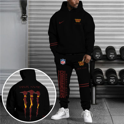 Washington Commanders Combo Hoodie And Sweatpants Custom Name And Choose Color, Gift For Sport Fans ETRG-62589