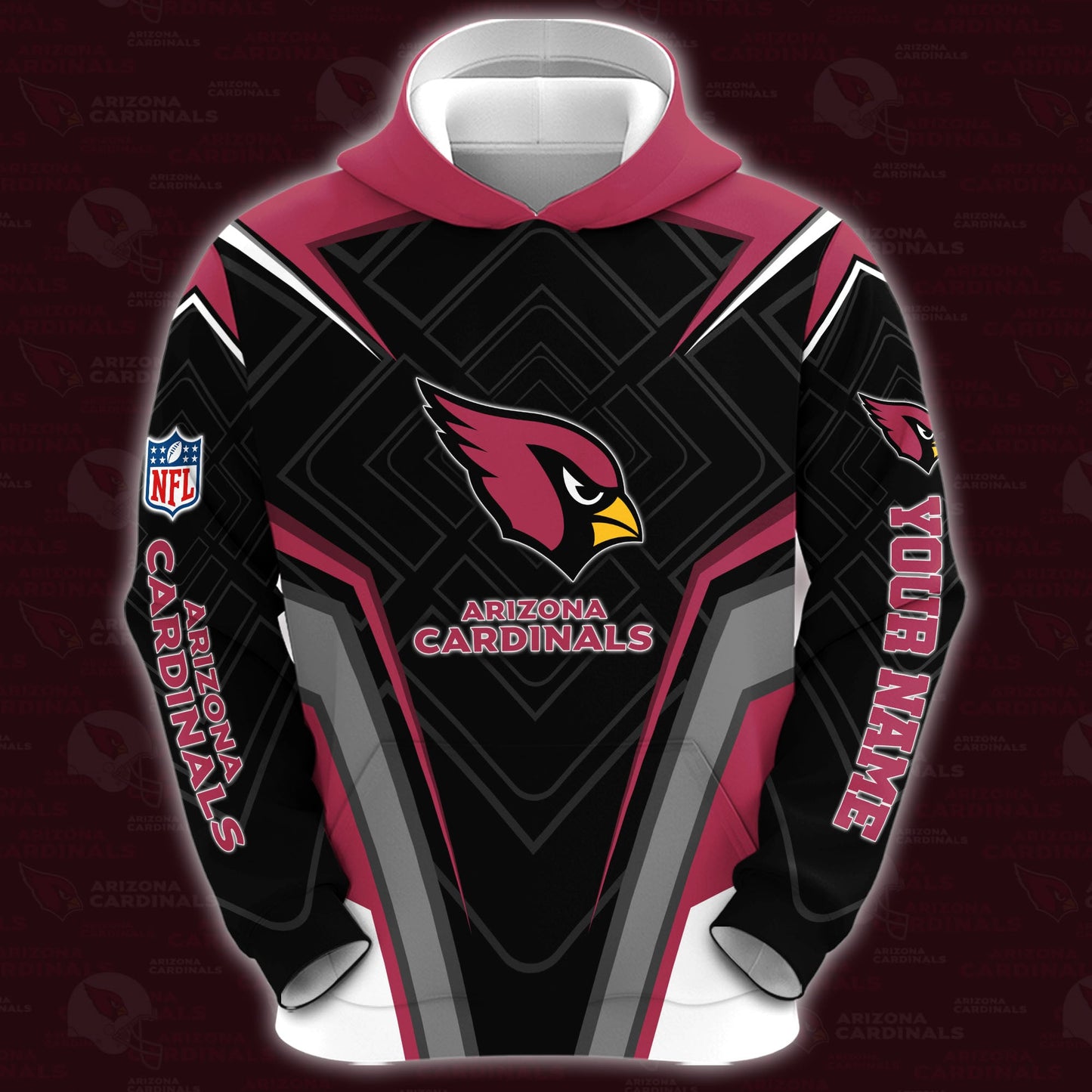 Arizona Cardinals Combo Hoodie And Sweatpants Custom Your Name, Sport Hoodie Sweatpants Set, Sport Gifts For Fans ETRG-62591