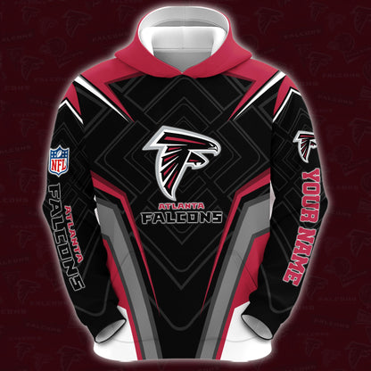 Atlanta Falcons Combo Hoodie And Sweatpants Custom Your Name, Sport Hoodie Sweatpants Set, Sport Gifts For Fans ETRG-62591