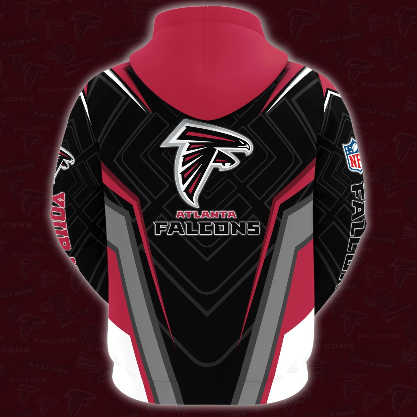 Atlanta Falcons Combo Hoodie And Sweatpants Custom Your Name, Sport Hoodie Sweatpants Set, Sport Gifts For Fans ETRG-62591