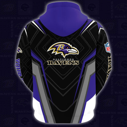 Baltimore Ravens Combo Hoodie And Sweatpants Custom Your Name, Sport Hoodie Sweatpants Set, Sport Gifts For Fans ETRG-62591