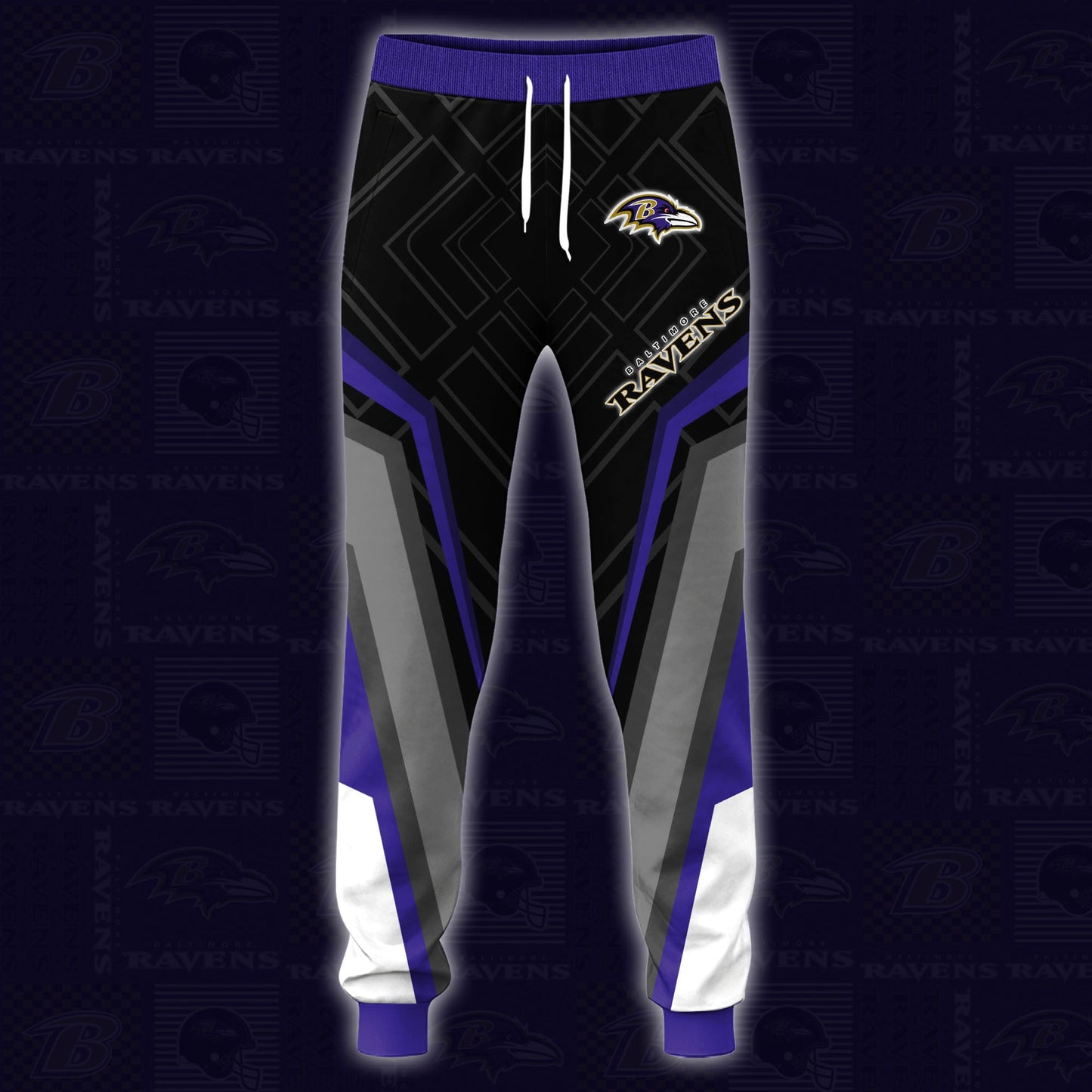 Baltimore Ravens Combo Hoodie And Sweatpants Custom Your Name, Sport Hoodie Sweatpants Set, Sport Gifts For Fans ETRG-62591